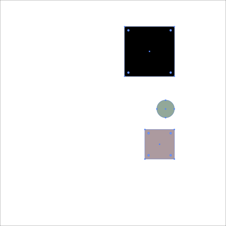 black square (top right), green circle (middle right), pink square (bottom right)